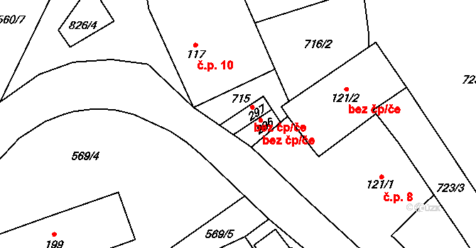 Machov 50182102 na parcele st. 297 v KÚ Machov, Katastrální mapa