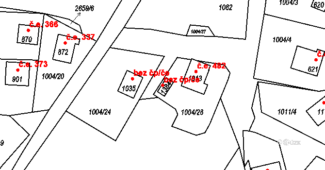 Hroznětín 51646102 na parcele st. 1384 v KÚ Hroznětín, Katastrální mapa