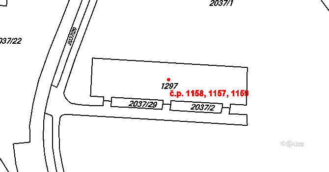 Nejdek 1157,1158,1159 na parcele st. 1297 v KÚ Nejdek, Katastrální mapa