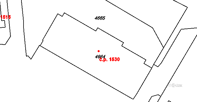 Žďár nad Sázavou 7 1530, Žďár nad Sázavou na parcele st. 4664 v KÚ Město Žďár, Katastrální mapa