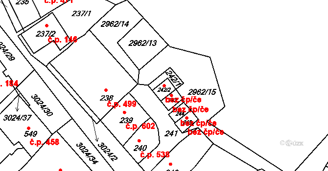 Štramberk 38973103 na parcele st. 242/2 v KÚ Štramberk, Katastrální mapa