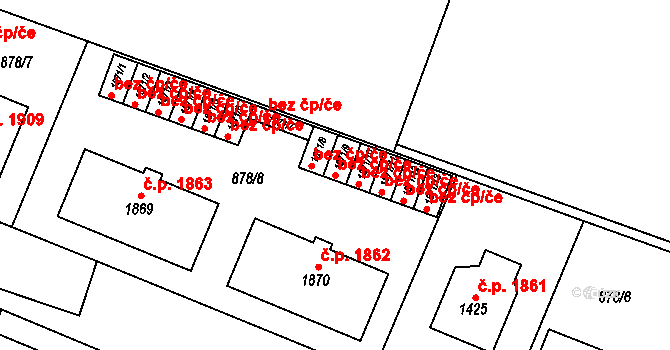 Nový Bydžov 40285103 na parcele st. 1871/9 v KÚ Nový Bydžov, Katastrální mapa