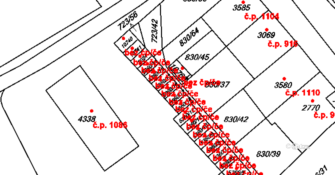 Pardubice 40395103 na parcele st. 5360/16 v KÚ Pardubice, Katastrální mapa