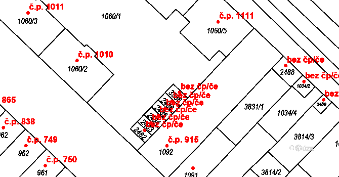 Břeclav 40783103 na parcele st. 3566 v KÚ Břeclav, Katastrální mapa