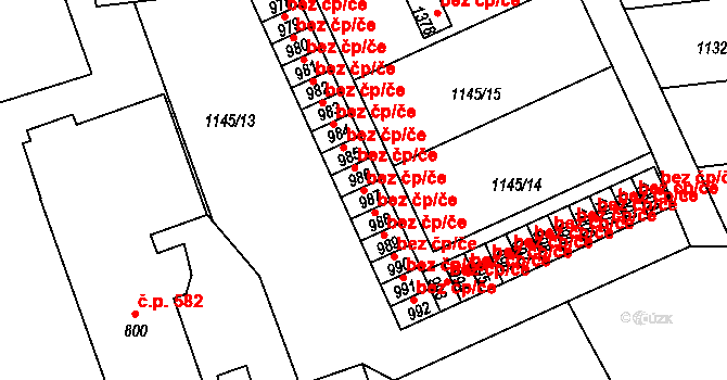 Holýšov 45192103 na parcele st. 987 v KÚ Holýšov, Katastrální mapa