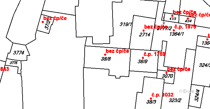 Lysá nad Labem 50364103 na parcele st. 38/8 v KÚ Lysá nad Labem, Katastrální mapa