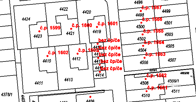 Žďár nad Sázavou 41671104 na parcele st. 4417 v KÚ Město Žďár, Katastrální mapa