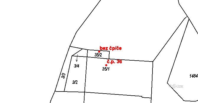 Chotěšov 46236104 na parcele st. 35/2 v KÚ Mantov, Katastrální mapa
