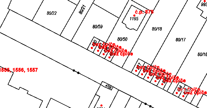 Pardubice 46757104 na parcele st. 496 v KÚ Studánka, Katastrální mapa