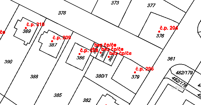 Frýdek-Místek 48904104 na parcele st. 380/2 v KÚ Frýdek, Katastrální mapa