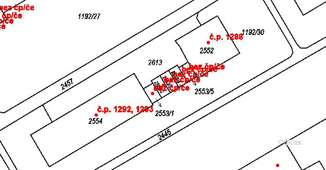 Beroun 50112104 na parcele st. 2553/2 v KÚ Beroun, Katastrální mapa