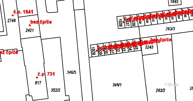 Lipník nad Bečvou I-Město 1674, Lipník nad Bečvou na parcele st. 1928 v KÚ Lipník nad Bečvou, Katastrální mapa