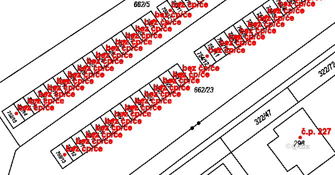 Košťany 45064105 na parcele st. 755/5 v KÚ Košťany, Katastrální mapa