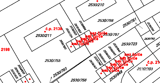Opava 48397105 na parcele st. 2530/323 v KÚ Opava-Předměstí, Katastrální mapa