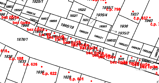 Velké Pavlovice 84 na parcele st. 2004 v KÚ Velké Pavlovice, Katastrální mapa