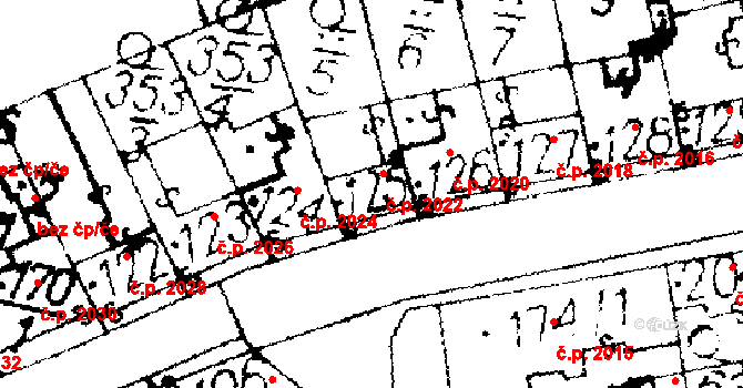 Podlusky 2022, Roudnice nad Labem na parcele st. 125 v KÚ Podlusky, Katastrální mapa