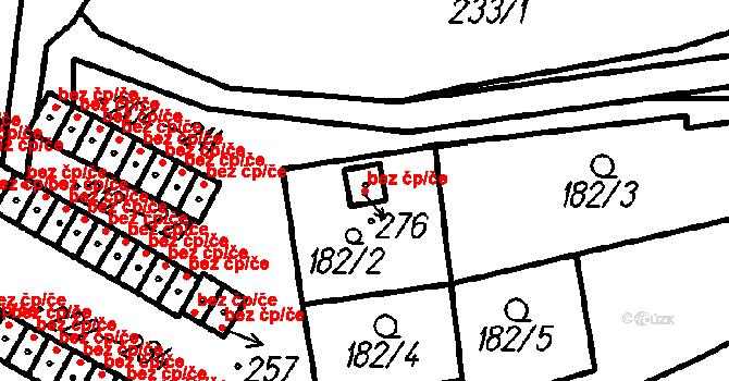 Oloví 48637106 na parcele st. 276 v KÚ Hory u Oloví, Katastrální mapa