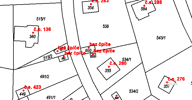 Černolice 41702107 na parcele st. 443 v KÚ Černolice, Katastrální mapa