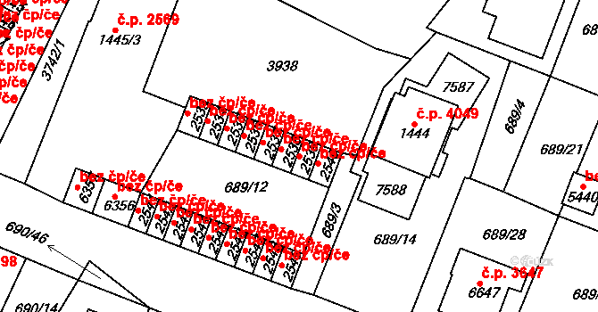 Havlíčkův Brod 44514107 na parcele st. 2539 v KÚ Havlíčkův Brod, Katastrální mapa