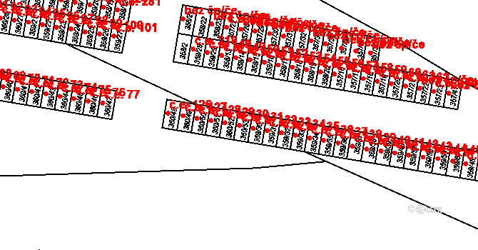Rousínov 131 na parcele st. 360/53 v KÚ Rousínov u Vyškova, Katastrální mapa