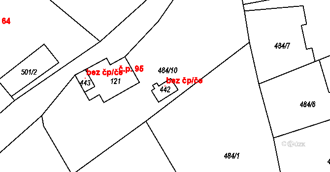 Fryšava pod Žákovou horou 115791108 na parcele st. 442 v KÚ Fryšava pod Žákovou horou, Katastrální mapa