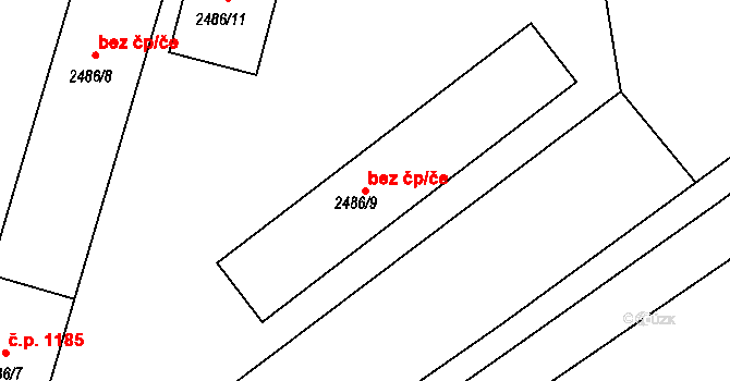 Bohumín 38216108 na parcele st. 2486/9 v KÚ Nový Bohumín, Katastrální mapa