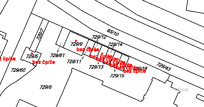 Teplice 39159108 na parcele st. 729/13 v KÚ Teplice-Řetenice, Katastrální mapa