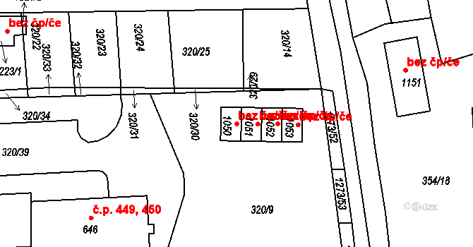 Kaznějov 42995108 na parcele st. 1050 v KÚ Kaznějov, Katastrální mapa