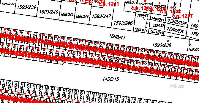 Kosmonosy 43510108 na parcele st. 1593/21 v KÚ Kosmonosy, Katastrální mapa