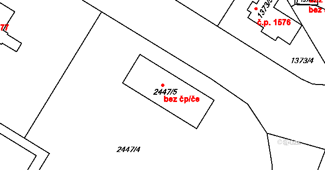 Rychnov nad Kněžnou 44262108 na parcele st. 2447/5 v KÚ Rychnov nad Kněžnou, Katastrální mapa