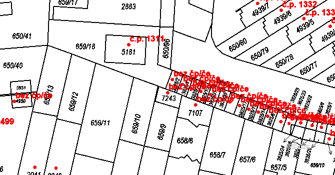 Kolín 46102108 na parcele st. 3825/2 v KÚ Kolín, Katastrální mapa