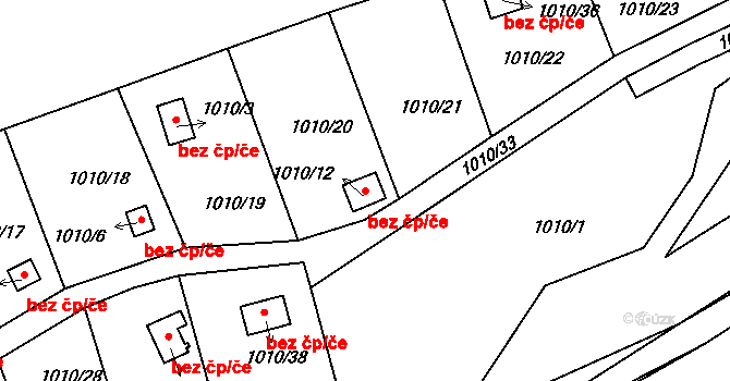 Štěnovice 46241108 na parcele st. 1010/12 v KÚ Štěnovice, Katastrální mapa