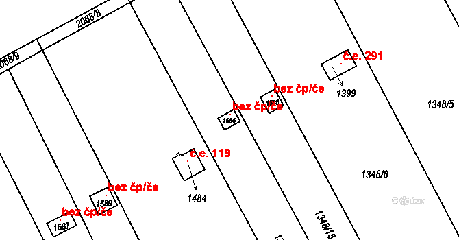 Brtnice 106727109 na parcele st. 1586 v KÚ Brtnice, Katastrální mapa