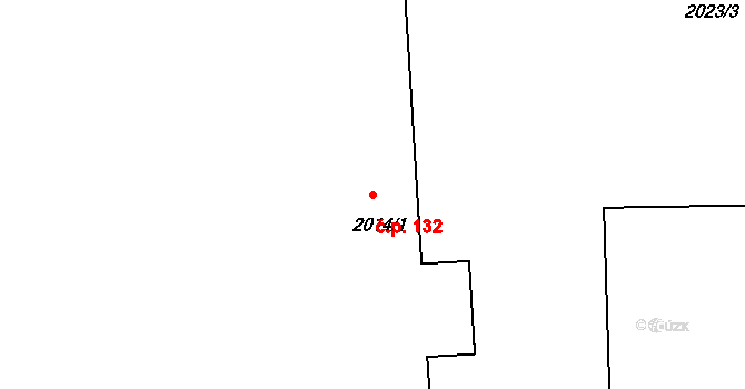 Chrlice 132, Brno na parcele st. 2014/1 v KÚ Chrlice, Katastrální mapa