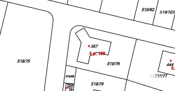 Horoušánky 166, Horoušany, Katastrální mapa