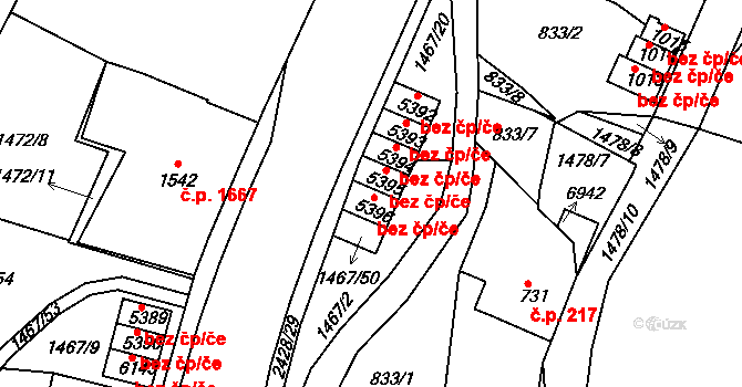 Jablonec nad Nisou 2342, Katastrální mapa
