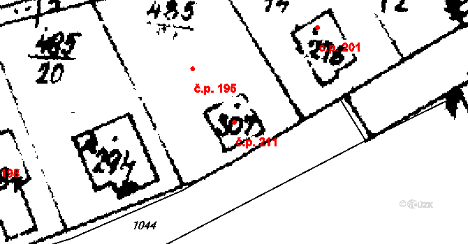 Knovíz 211 na parcele st. 307 v KÚ Knovíz, Katastrální mapa