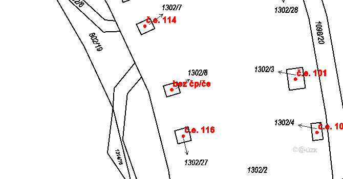 Lázně Bohdaneč 40353109 na parcele st. 1302/8 v KÚ Lázně Bohdaneč, Katastrální mapa