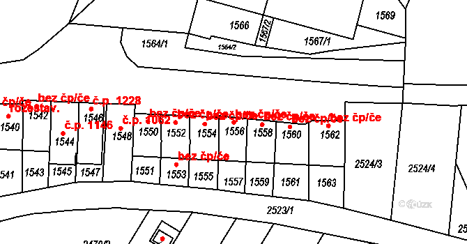 Valtice 40787109 na parcele st. 1556 v KÚ Valtice, Katastrální mapa