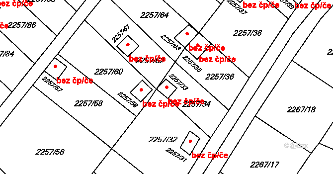 Litvínov 41238109 na parcele st. 2257/33 v KÚ Horní Litvínov, Katastrální mapa