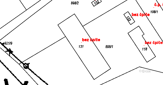 Cizkrajov 97587109 na parcele st. 131 v KÚ Dolní Bolíkov, Katastrální mapa