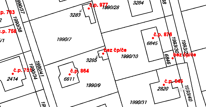 Beroun 46969110 na parcele st. 3285 v KÚ Beroun, Katastrální mapa