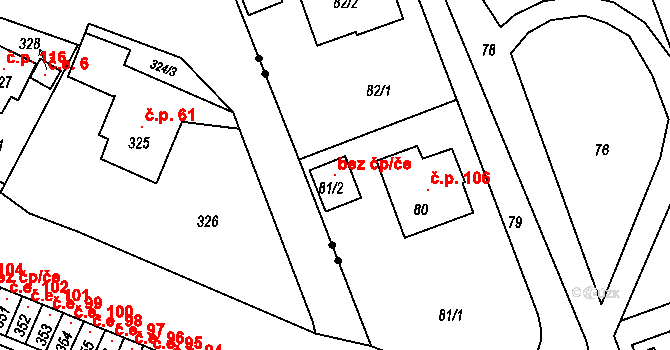 Jihlava 103468111 na parcele st. 81/2 v KÚ Antonínův Důl, Katastrální mapa