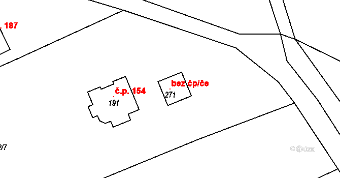 Žerčice 105091111 na parcele st. 271 v KÚ Žerčice, Katastrální mapa