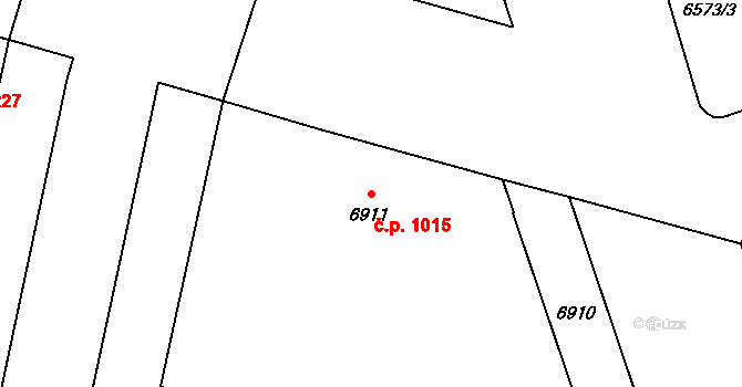 Jižní Předměstí 1015, Plzeň na parcele st. 6911 v KÚ Plzeň, Katastrální mapa