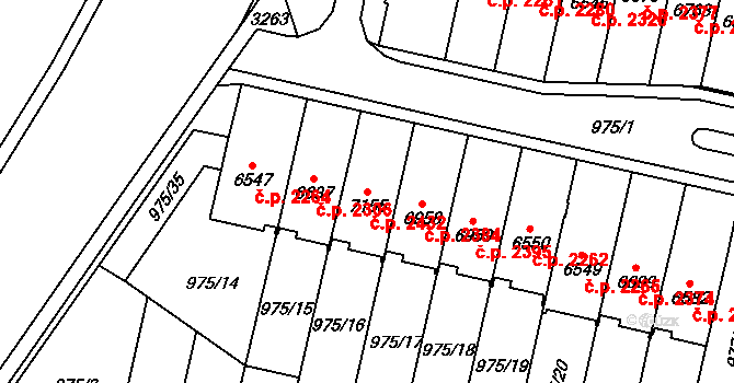 Cheb 2432 na parcele st. 7155 v KÚ Cheb, Katastrální mapa