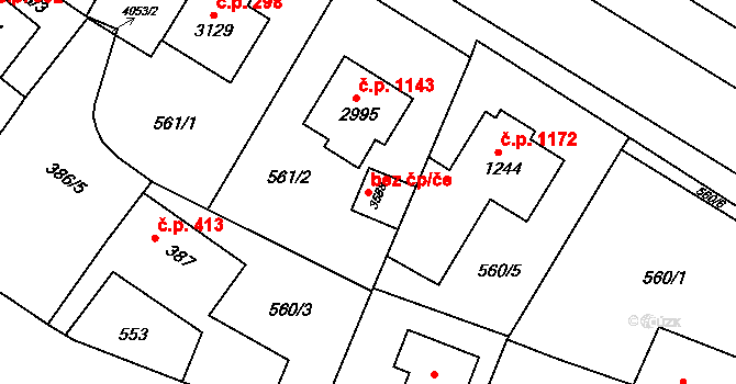 Hranice 41697111 na parcele st. 3588 v KÚ Hranice, Katastrální mapa