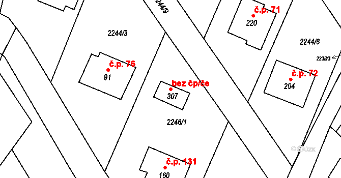 Skalice 42559111 na parcele st. 307 v KÚ Skalice nad Lužnicí, Katastrální mapa
