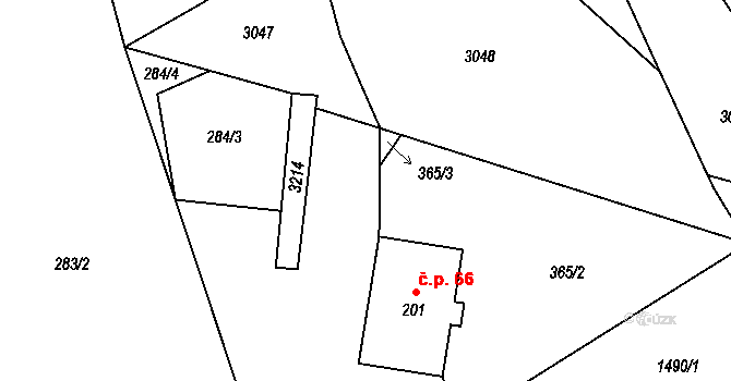 Chabeřice 43097111 na parcele st. 202 v KÚ Chabeřice, Katastrální mapa