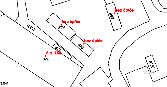Borohrádek 44243111 na parcele st. 873 v KÚ Borohrádek, Katastrální mapa